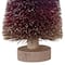 Hello Honey® 9" Purple Ombre Bottle Brush Tree with Wood Base and Glitter